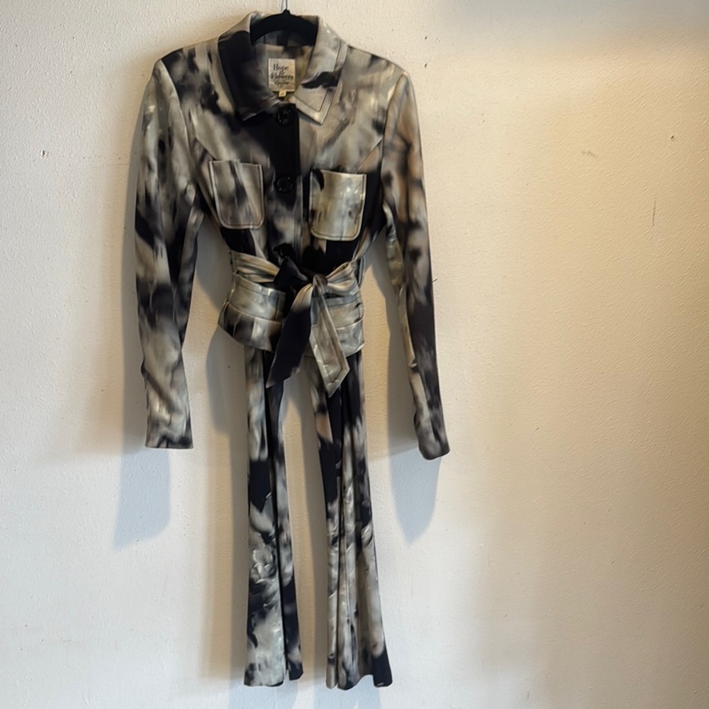 Hope for Flowers by Tracey Reese Pant Suit Black Floral Depths